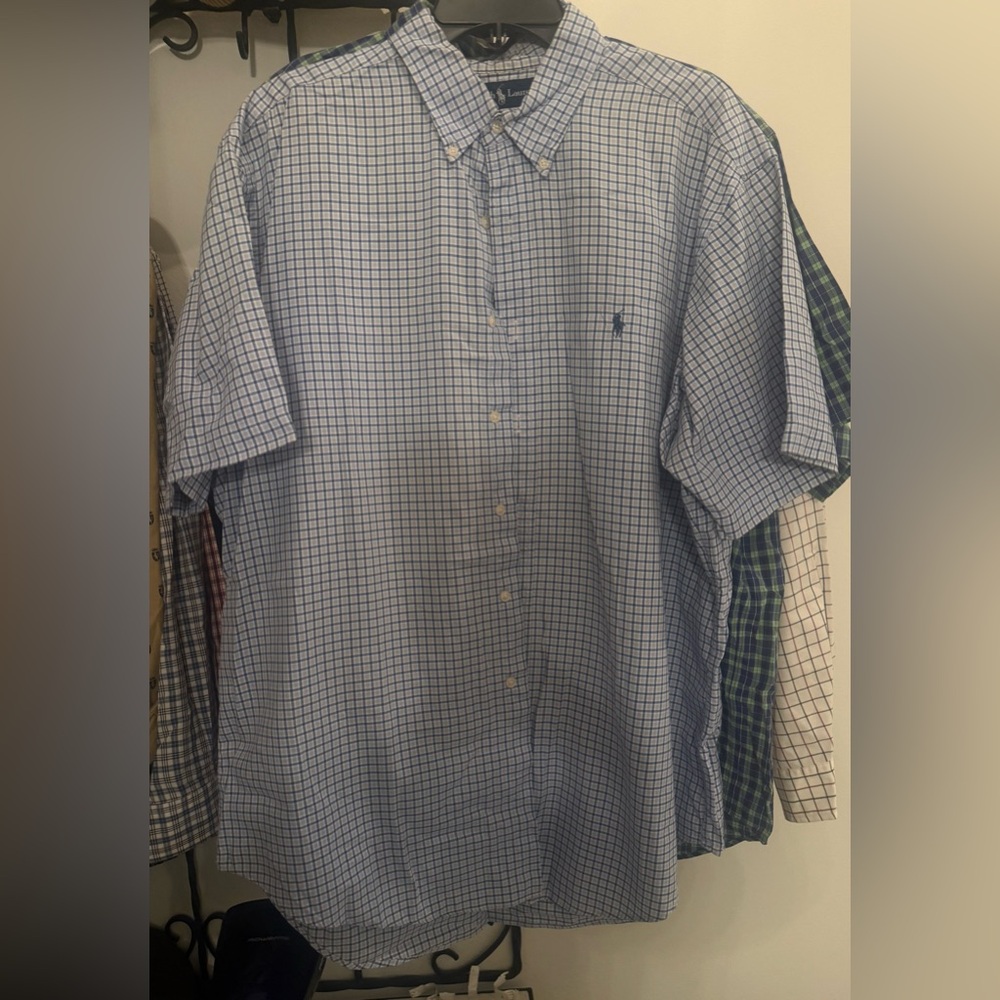 Polo Ralph Lauren Vintage Men’s Short Sleeve Button Down Shirt Size XL